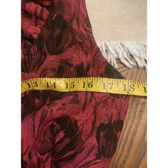 Fuchsia & Black Floral Sheath Dress  Sleeveless Size 8 M - Picture 4 of 11